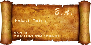 Bodosi Amina névjegykártya